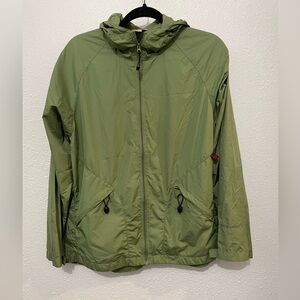 Woolrich Womens Hooded Windbreaker Drawstring Hood Fishing Outdoors Jacket Small